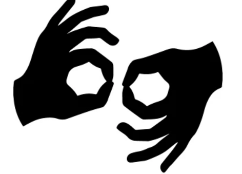 dwie ręce ustawione w znak migania