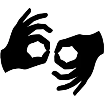 dwie ręce ustawione w znak migania