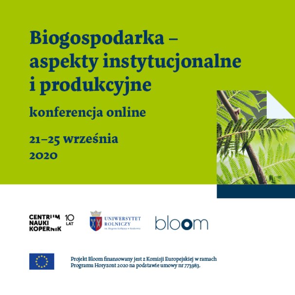Konferencja biogospodarka w ramach projektu Bloom