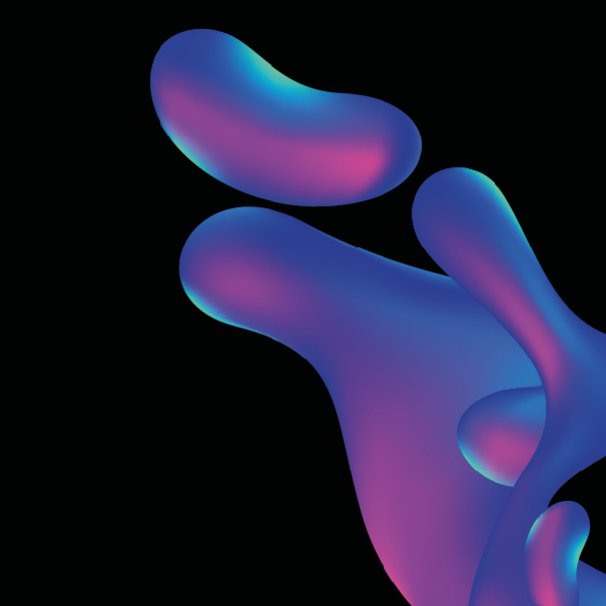 Czarne tło a na nim fioletowy abstrakcyjny kształt przypominający falę