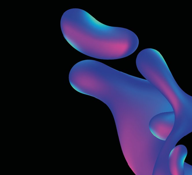 Czarne tło a na nim fioletowy abstrakcyjny kształt przypominający falę